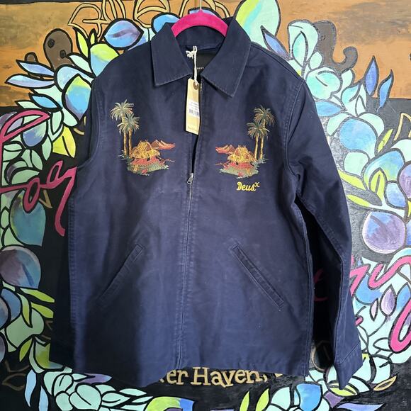 Deus Ex Machina Voodoo Souvenir Jacket Navy Small